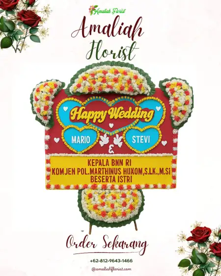 Papan Bunga Pernikahan Sanding